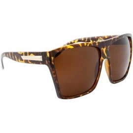 Oversized Large Retro Style Square Oversize Flat Top Sunglasses Shades - Tortoise - CH18E55QT4A $7.99