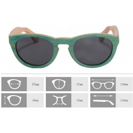Wayfarer Wooden Glasses Bamboo Wood Polarized Sunglasses with Bamboo Frame Eyewear-Z68022 - C517YIA3ZRY $36.65