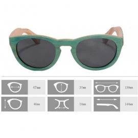 Wayfarer Wooden Glasses Bamboo Wood Polarized Sunglasses with Bamboo Frame Eyewear-Z68022 - C517YIA3ZRY $64.14
