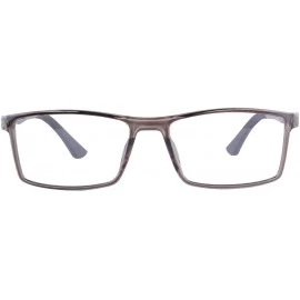 Rectangular TR90 Frame Men's Blue Light Blocking Computer Reading Glasses-LH89 - C2-transparent Grey - CH18KNQ5375 $86.30