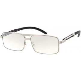 Rectangular Sophisticate Retro Fashion Rectangular Sunglasses SQ53 - Silver - C01929AEWR5 $11.38