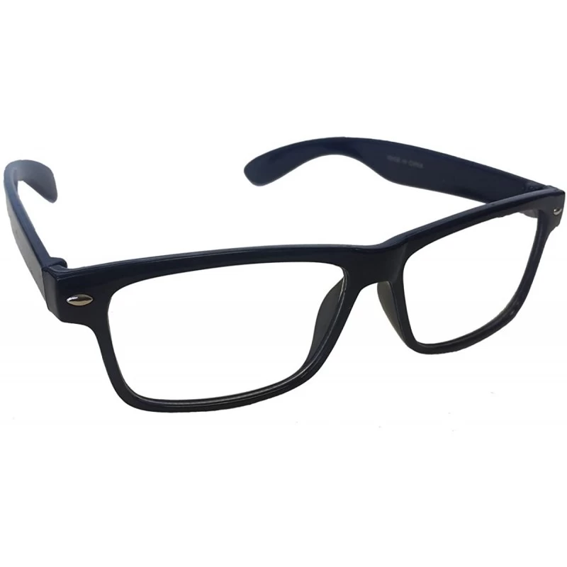 Wayfarer Fashion Retro Unisex Mens Womens Clear Eyeglasses with free Carrying pouch - CH12KS1OJ7H $10.34