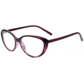 Goggle Women Fashion UA400 Cat's Eye Glasses Cat Eye Clear Glasses - Purple - CW17YWQK6Q6 $17.82