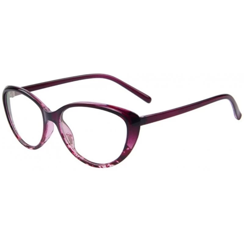 Goggle Women Fashion UA400 Cat's Eye Glasses Cat Eye Clear Glasses - Purple - CW17YWQK6Q6 $12.21