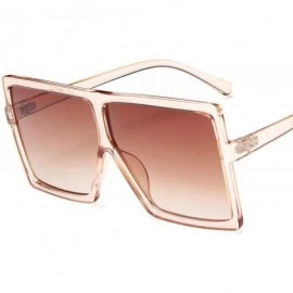 Oversized Plastic Oversized Women Sunglasses Square Brand Designer Big Frame Female UV400 Sun Glasses Oculos Masculino - CB19...