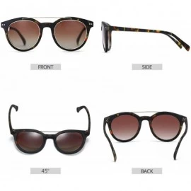 Round Polarized Round Sunglasses Lightweight Classic Double Bridge Designer Style for Men and Women - Tortoise - C018T57RTAE ...