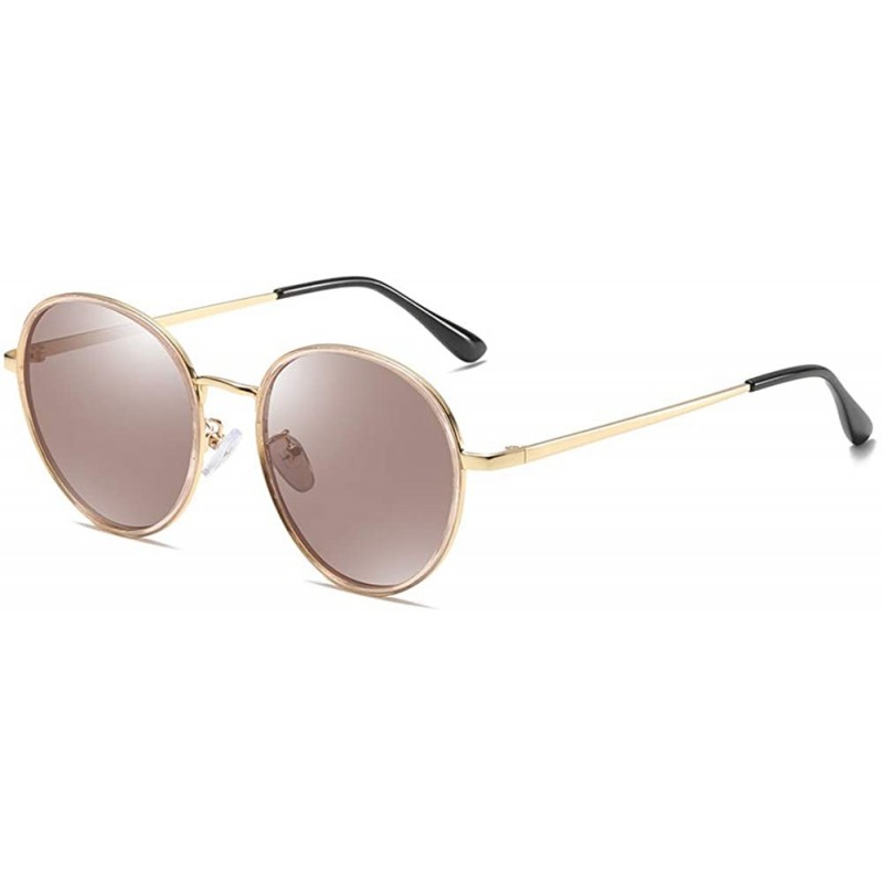 Sport Women's Sunglasses Sun Glasses for Women Fashion Oversized Aviator Retro Eyewear Polarized lens - Brown/Brown - CQ18TT5...