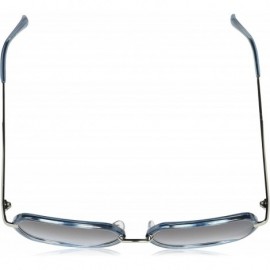 Rectangular Women's 1050SP Hexagon-Shaped Combo Metal Sunglasses with 100% UV Protection - 55 mm - Blue - CY193YZ8Z75 $30.19