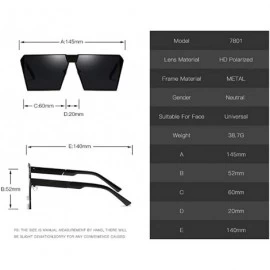 Sport Fashion Rectangular Sunglasses-Polarized Rimless Sun Glasses-For Outdoor Driving - F - CU190O8R8GN $33.53