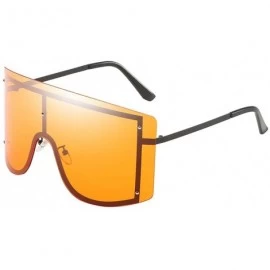 Goggle Cool Colorful Fashion Goggles Unisex Oversize Sunglasses Vintage Shades Glasses - Orange - C2196YYSH6Y $7.45