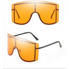Goggle Cool Colorful Fashion Goggles Unisex Oversize Sunglasses Vintage Shades Glasses - Orange - C2196YYSH6Y $7.45