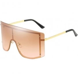 Goggle Cool Colorful Fashion Goggles Unisex Oversize Sunglasses Vintage Shades Glasses - Orange - C2196YYSH6Y $7.45
