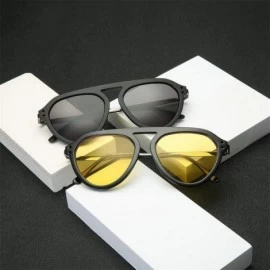 Square Women Oversized Polarized Sunglasses Retro Luxury Classic Frame Eyewear Eyeglasses for Girls - C - CE18QKCDC7H $11.76