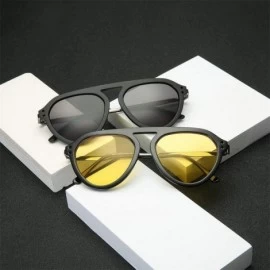 Square Women Oversized Polarized Sunglasses Retro Luxury Classic Frame Eyewear Eyeglasses for Girls - C - CE18QKCDC7H $18.86