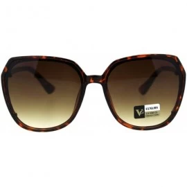 Butterfly Womens Mod Oversize Designer Fashion Squared Butterfly Sunglasses - Tortoise Brown - CR18QYCQ4SK $11.80