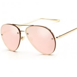 Aviator Luxury Sunglasses Women Brand Designer Female Rose Gold Famous Mirror Sun 1 - 3 - CT18XE09302 $18.02