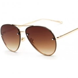 Aviator Luxury Sunglasses Women Brand Designer Female Rose Gold Famous Mirror Sun 1 - 3 - CT18XE09302 $12.10