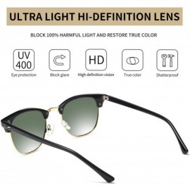 Wayfarer Semi Rimless Polarized Sunglasses for Women Men- Unisex Sunglasses with Half Frame - G15 - CC18R47KK93 $10.72