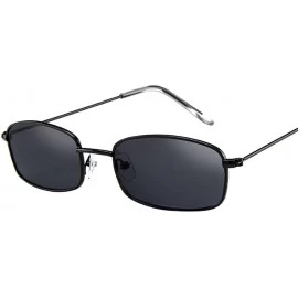 Square Vintage Glasses Women Man Square Shades Small Rectangular Frame Sunglasses - C118O3OL42E $7.50