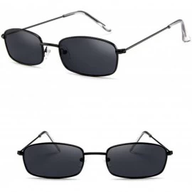 Square Vintage Glasses Women Man Square Shades Small Rectangular Frame Sunglasses - C118O3OL42E $7.50