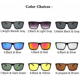 Square Men Rectangle Sunglasses Square Driving Sun Glasses Mirror Shades Eyewear Oculos De Sol UV400 Gafas - C0197A27H3G $51.73