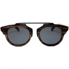 Square Handmade Brand New Naples Wood Sunglasses Flexible Hinge Polarized UV400 Men Women - CI187AX53HU $53.41
