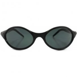 Oval Old Fashioned Vintage 80s Indie Oval Sunglasses - Matte Black - CA18ECEZAU7 $13.98