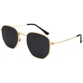 Round Polarized Sunglasses Mens Fashion (Color A) - A - CZ194KI58TM $30.31