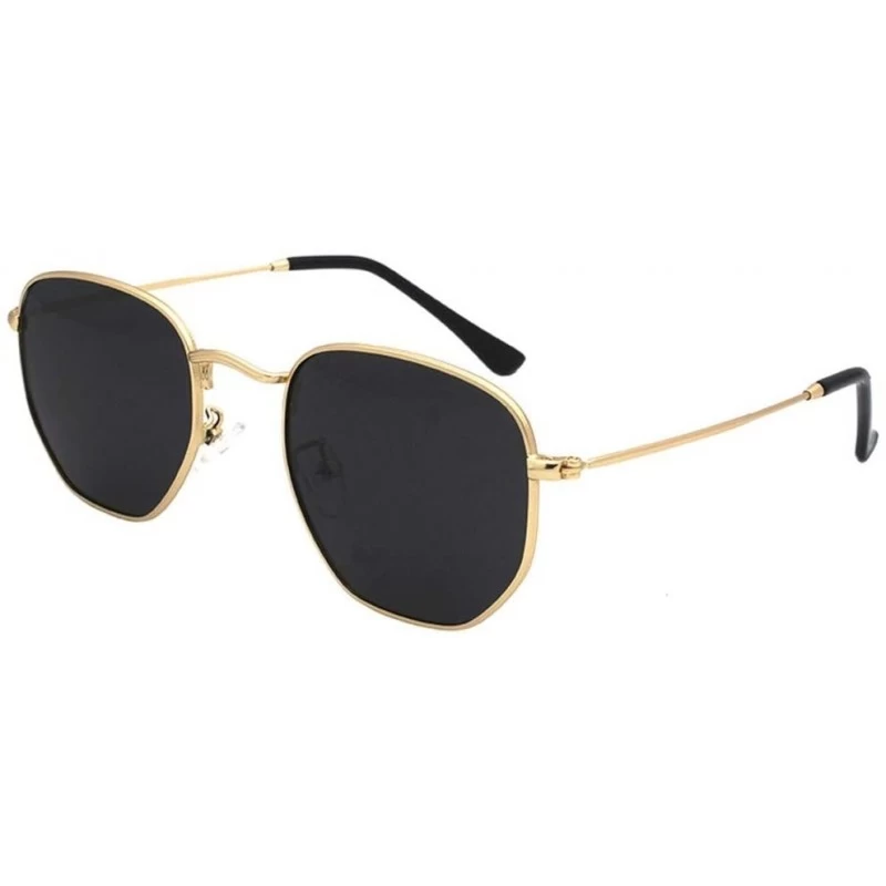 Round Polarized Sunglasses Mens Fashion (Color A) - A - CZ194KI58TM $30.31