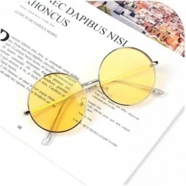 Round Round Sunglasses Kids Retro Frame Glasses Children Sun Boys Girls Brand Eyewear UV400 Goggles Oculos - Yellow - CO197Y7...