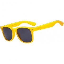 Oversized Classic Vintage 80's Style Sunglasses Colored plastic Frame for Mens or Womens - 1smoke Lens Yellow - CX11QTP7WY9 $...