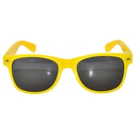Oversized Classic Vintage 80's Style Sunglasses Colored plastic Frame for Mens or Womens - 1smoke Lens Yellow - CX11QTP7WY9 $...