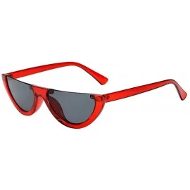 Oval Female Fashion Frame Cat Eyes Shades Sunglasses Integrated UV Glasses - C - C318TS2G80Y $9.39