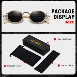 Oval Vintage Steampunk Sunglasses Circle Glasses - 001gold/Black - CO18M3S5LG9 $28.96