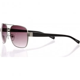 Aviator Big Bal Unisex Premium Reader Sunglasses - Matte Silver Metal Front With Black Temples - CZ18SD406TW $38.60