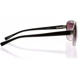 Aviator Big Bal Unisex Premium Reader Sunglasses - Matte Silver Metal Front With Black Temples - CZ18SD406TW $38.60