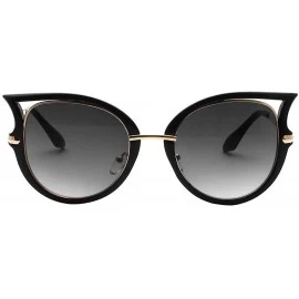 Cat Eye 1 Pcs Retro Large Sexy Cat Eye Sunglasses Gold Metal Arm UV Protect - Choose Color - Black - C618ND68XTG $21.45