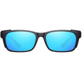 Wrap Fit Over Sunglasses for Women Men Polarized Lens Wear Over Prescription Glasses - Blue - CP18ZUU4W0G $14.55