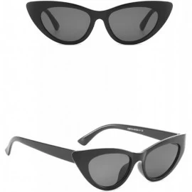 Cat Eye Classic style Cat Eye Sunglasses for Unisex PC AC UV 400 Protection Sunglasses - Black - CO18SZUDIXO $28.17
