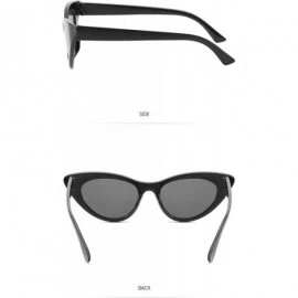 Cat Eye Classic style Cat Eye Sunglasses for Unisex PC AC UV 400 Protection Sunglasses - Black - CO18SZUDIXO $28.17