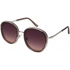 Round Fashion Desginer Inspired Round Sunglasess with Flat Ocean Color Lens Ultralight - CS18XH4T7C0 $13.42
