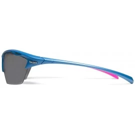 Sport Alpha Red Blue Fishing Sunglasses with ZEISS P7020 Gray Tri-flection Lenses - C918KN6WXIX $16.15