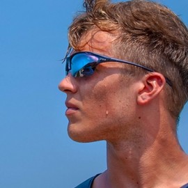 Sport Alpha Red Blue Fishing Sunglasses with ZEISS P7020 Gray Tri-flection Lenses - C918KN6WXIX $16.15