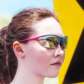 Sport Alpha Red Blue Fishing Sunglasses with ZEISS P7020 Gray Tri-flection Lenses - C918KN6WXIX $16.15