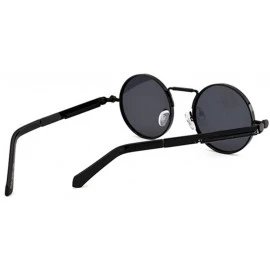 Square Steampunk Vintage Sunglasses- Creative Personality Round Sunglasses- Suitable for Men and Women. - CH18T7C5S5Z $8.97