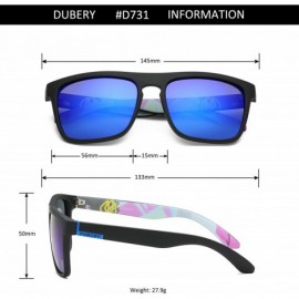 Round Classic Polarized Sunglasses for Men Women Retro 100% UV Protection Driving Sun Glasses D731 - Black/Deep Blue - C918H8...