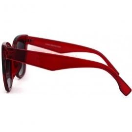 Oversized Womens Oversize Retro Fashion Cat Eye Diva Sunglasses - Red Smoke - C5196ILGGX6 $8.72