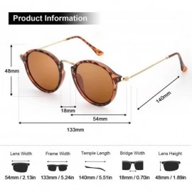 Sport Round Retro Polarized Sunglasses for Men and Women- Vintage Classic Eyewear Style Frame for Driving/Travel/Sport - CU18...