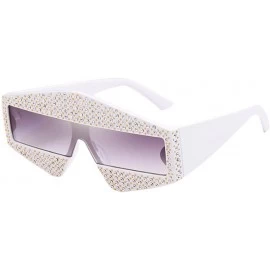 Sport Unisex Sunglasses - Special Thick Glasses Frame Sun Glasses for Men Women - White - CF18DLTC3DH $38.42