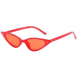 Goggle Women Vintage Trendy Cat Eye Sunglasses Goggles Plastic Frame Glasses - A - CT18OAK3OMN $17.40